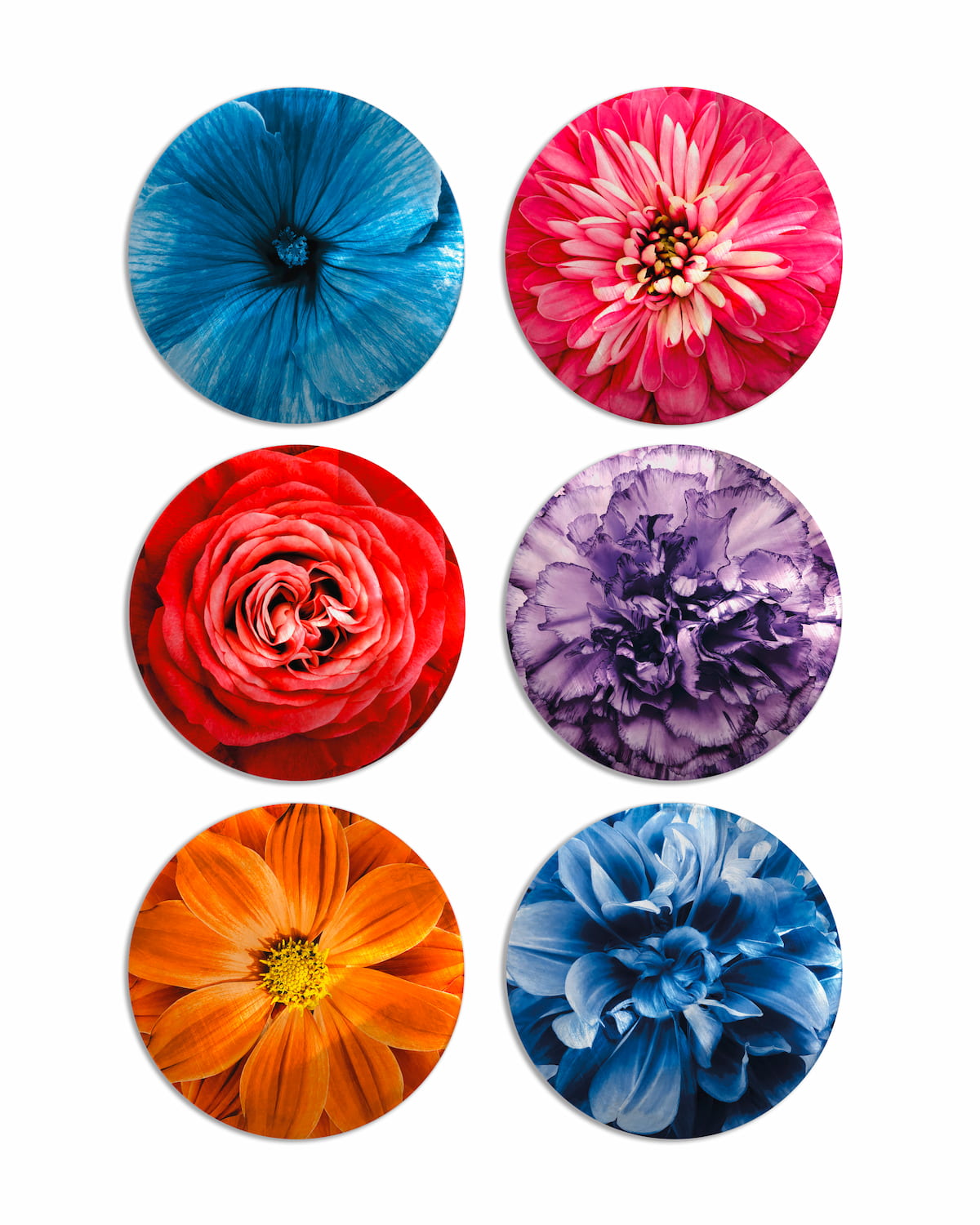 Sottopiatti metal Bouquet fiori colori