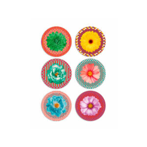 Sottobicchieri Flower Power – Set 6 pezzi