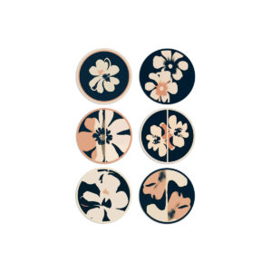 Sottobicchieri Pop Bloom – Set 6 pezzi