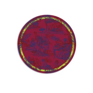 Tovaglietta Tonda Toile – Bordeaux