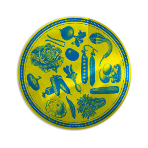 Sottopiatto Metal Veggie Punk – Blue Yellow