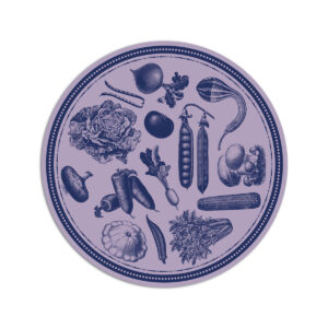 Tovaglietta Tonda Vintage Veg – Lilla Blu