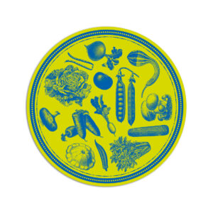 Tovaglietta Tonda Veggie Punk – Blue Yellow