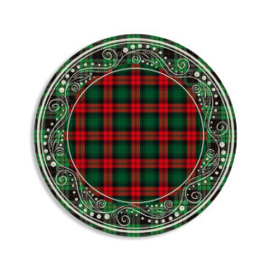 Tovaglietta Tonda Christmas Rock – Red Tartan
