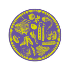 Tovaglietta Tonda Veggie Punk – Yellow Purple