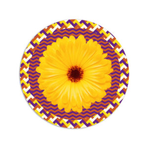 Tovaglietta Tonda Flower Power – Fiore Giallo