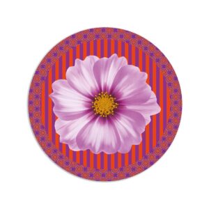 Tovaglietta Tonda Flower Power – Fiore Lilla