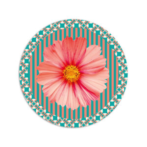 Tovaglietta Tonda Flower Power – Fiore Rosa